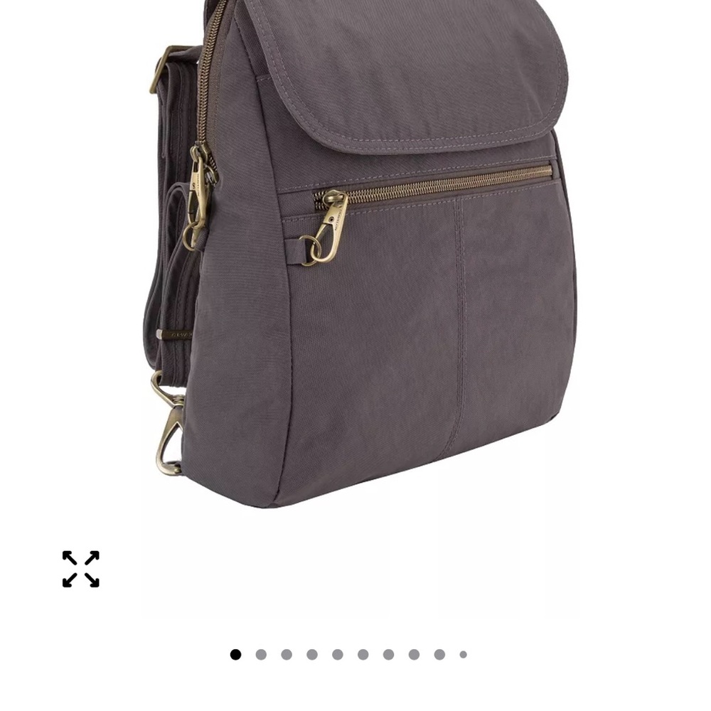 Travelon Anti-Theft Signature Slim Backpack in gray